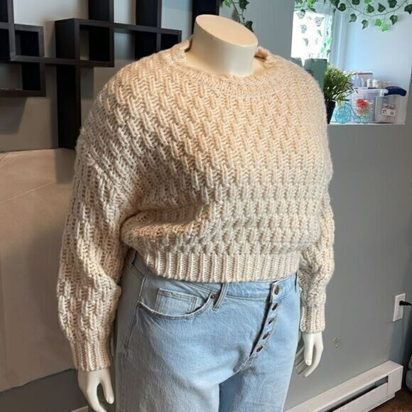 Universal Thread Women's Cream Knit Textured Pullover Sweater Size XL‎ - Picture 1 of 11
